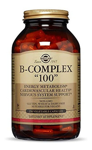 Solgar B-complex Cápsulas De 100 vegetable Promueve El Metab