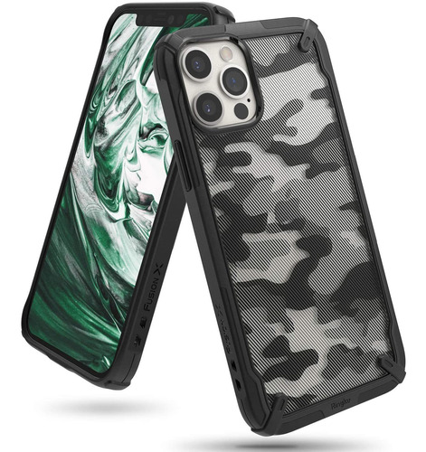 Funda De Camuflaje Negro Para iPhone 12 Pro Max