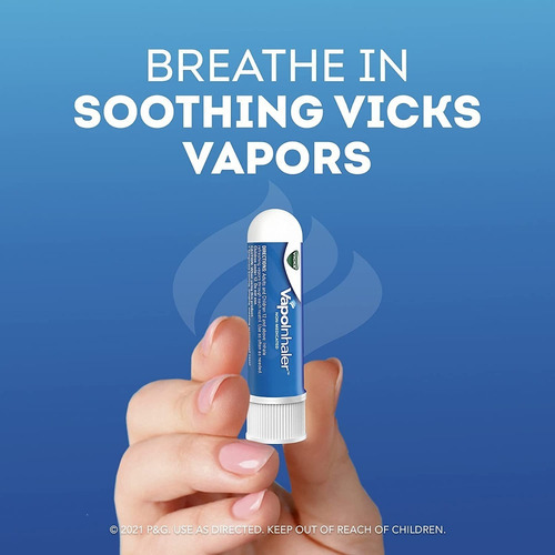 Inhalador Vicks Alergias Congestión Gripa Rinitis Portable Color Azul