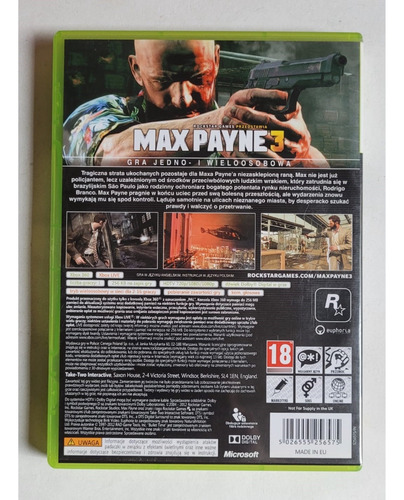 Max Payne 3 - Xbox 360 (Usado)