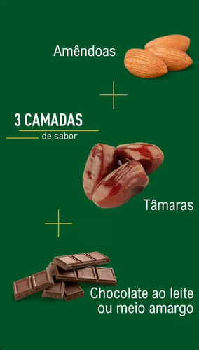 Tâmaras Recheadas Com Amêndoas E Cobertura De Chocolate 250g