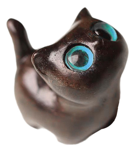 Estatuilla De Madera, Estatua De Gato, Regalo De Estilo C