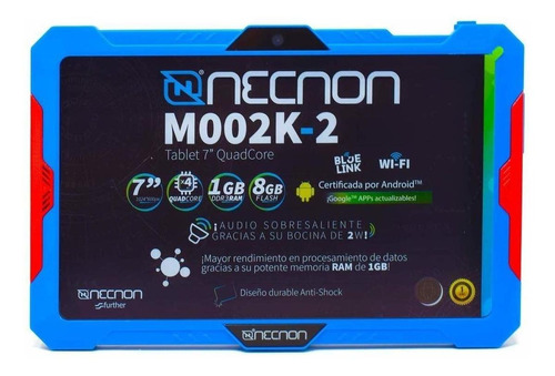 Tablet Necnon M002k-2 7 16gb Azul Con 2gb De Memoria Ram