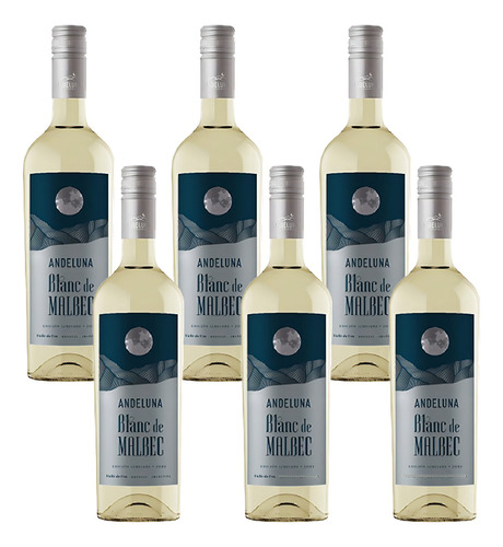 Vino blanco Malbec blanc Andeluna Malbec 750 ml pack x 6 u