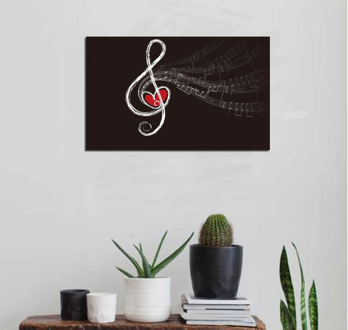 Vinilo Decorativo 50x75cm Notas Musicales Clave De Sol