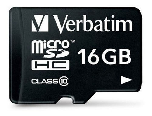 Memoria Micro Sd 16 Gb Verbatim Clase 10 Celulares 44082