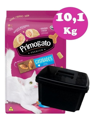 Primogato Blend Gato Castrado 10.1 Kg +  Contenedor