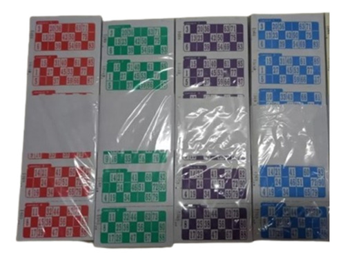 4x Pack De 2016 Cartones De Bingo Troquelados Serie Completa