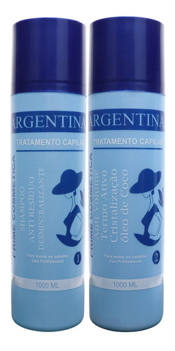 Kit Progressiva Argentina Para Salão De Beleza 2x1000ml