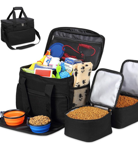 Kundu Cat & Dog Travel Bag - Incluye 2 Portadores De Aliment
