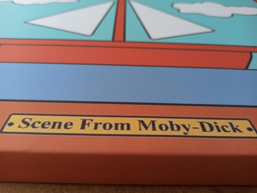 Cuadro Los Simpson Barco Sala Escena De Mobby Dick 56x40