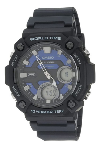 Casio 10 Años De Batería World Time Countdown Timer Reloj An