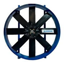 Comprar Ventilador Extractor De Pared Para Cocina De 50 Cm 380 V Cantidad de aspas 8 Estructura Azul Aspas Negro Material de las aspas Polipropileno