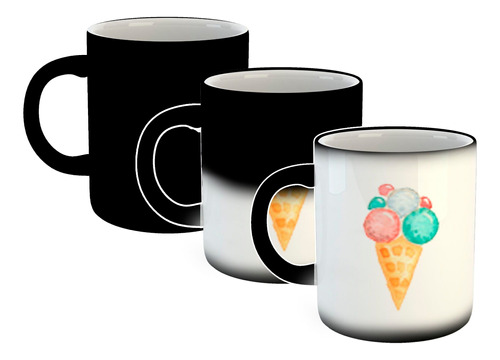 Taza Magica Cono De Helado Dibujo M1