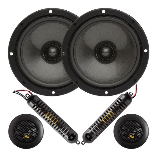 Kit Duas Vias 6' Bravox 190w Rms Cs60bk Crossover E Tweeter