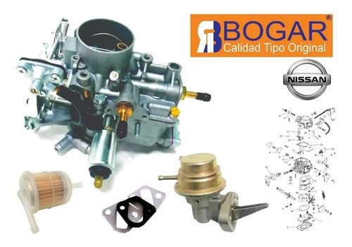 Carburador 1 Garganta Bomba Gaso Nissan Tsuru Ii 88-92 1.6l