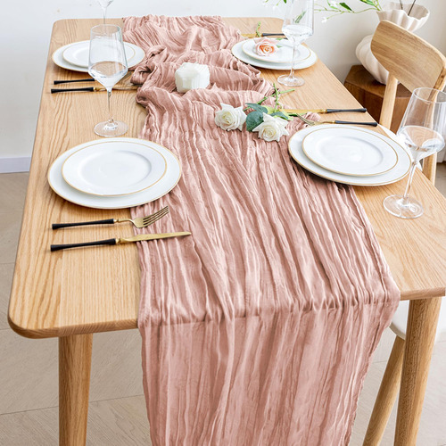Mantel De Gasa Table Runner Dusty De 10 Pies, 1 Pieza