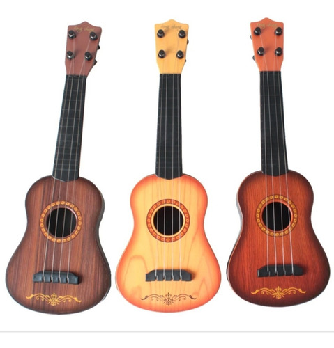 Guitarra Clásica Infantil Símil Madera Con Pua 59cm Música  