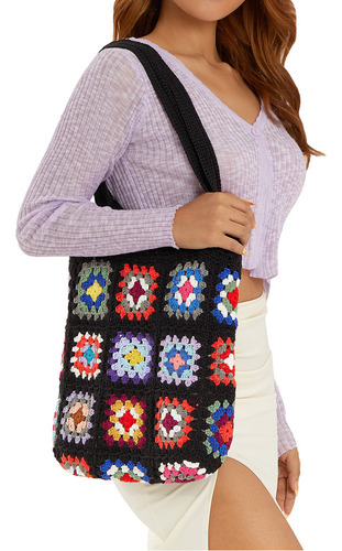 Bolso De Crochet For Mujer, Bolso Hueco Ligero Tejido A Mano