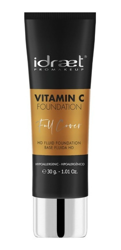 Base Fluida Mate Alta Cobertura Vitamin C Foundation Idraet