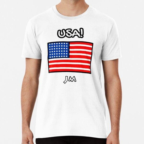 Remera United States Flag Drawn Usa Algodon Premium