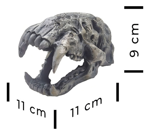 Adorno para acuario con forma de cabeza de jaguar, adornos de fragata