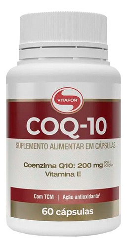 Coenzima Q10 200mg + Vitamina E 60 Capsulas - Vitafor
