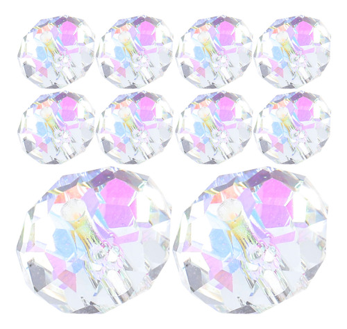 30 Perlas De Cristal Facetado: Cuentas De Diamantes De Imita