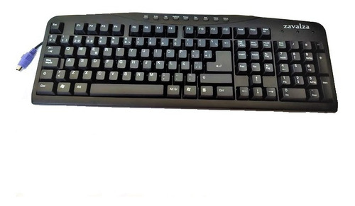 Teclado Zavalza . Ps/2. Negro,  Kit 10 Piezas