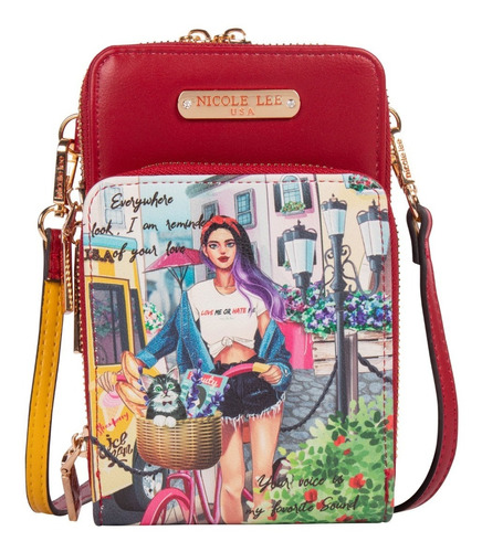 Bolsa Cruzada Nicole Lee Con Ventana Para Celular Fw21