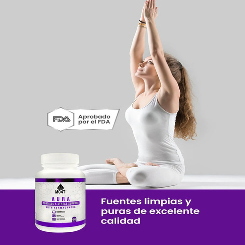 Imagen 4 de 7 de Aura Mo4t - Fórmula Anti Estres Y Soporte De Cortisol