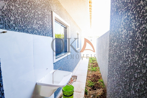 Casa Em Alvenaria 67,5m², 02 Dormitórios, 01 Suíte, Na Fazenda Rio Grande É Na Oka Imóveis! - 2918 - 69284505