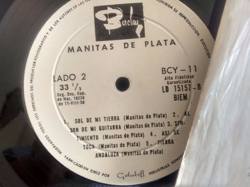 Vinilo Lp De Manitas De Plata - España Mia (u427