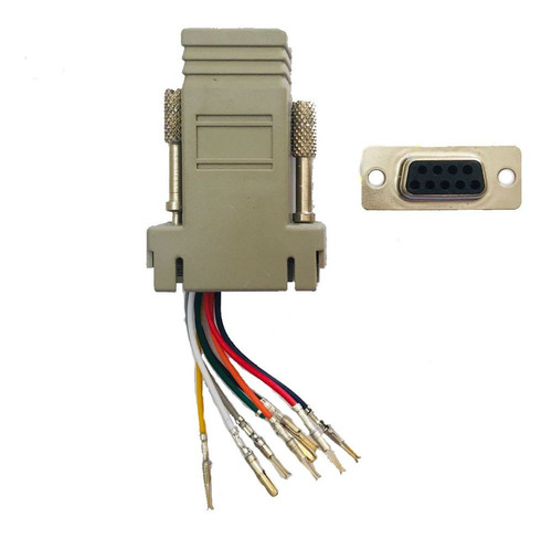 Adaptador Serial Rs232 Db9 Fêmea Para Rj45 Fêmea Sku134