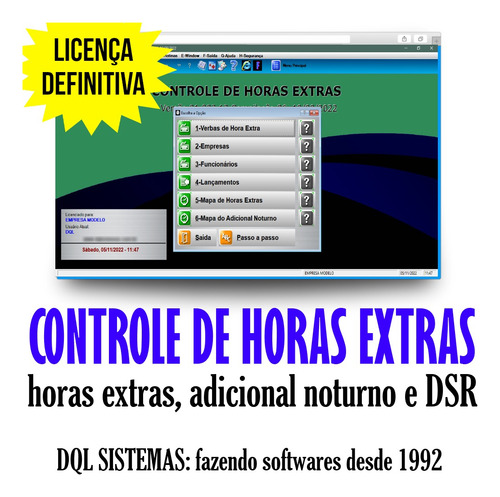 Programa Controle De Horas Extras - Teste Grátis Por 10 Dias