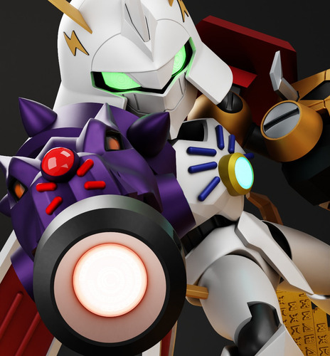 Omega Knight - Omegamon Estilo Medabot (digimon/medabots)