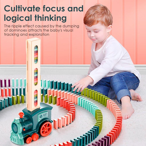 Juguete Tren De Bloques De Domino Para Construir Y Apilar