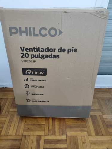 Ventilador De Pie 20 Philco Vpp2021n -philco (nuevo En Caja) 20 Cm Negro Negro Platico 5