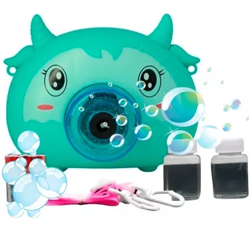 Juguete maquina camara de burbujas para niños