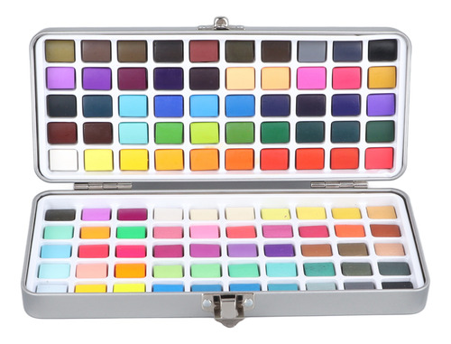 Set De Pintura De Acuarela De 100 Colores, Caja De Hierro Po