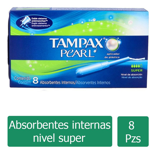 Tampax Pearl Caja Con 8 Absorbentes Internos