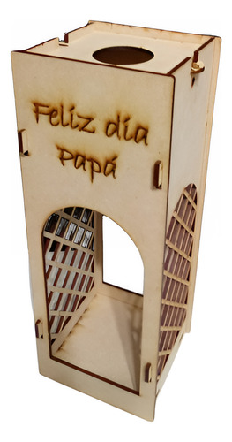 Caja Porta Vino Fibrofacil 10x28 Cm Alto Mod 1 Morema Trece