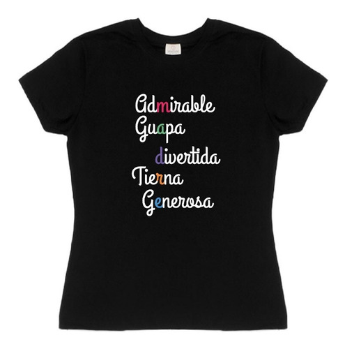 Playera Mamá Día De Las Madres Admirable Guapa  Yazbek