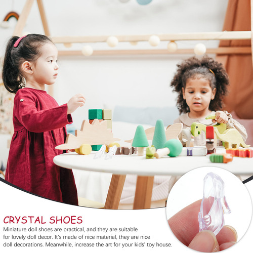30 Pares De Zapatos En Miniatura, Zapatos De Cristal De Simu