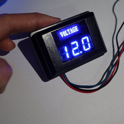 Voltímetro Digital Para Motocicleta, 12 V, Dc, 30 V, C