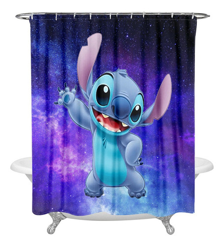 Aplicable A Juego De Cortinas De Ducha Anime Stitch,