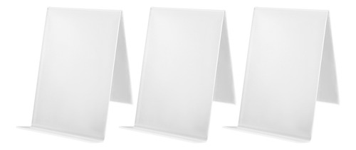 Soporte Exhibidor De Acrílico Transparente Para Libro, 3 Pzs