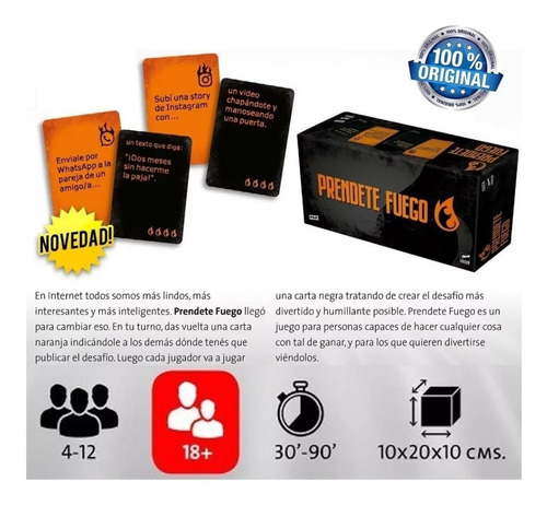 Imagen 4 de 8 de Prendete Fuego Bureau De Juegos Cartas Previa - Playking