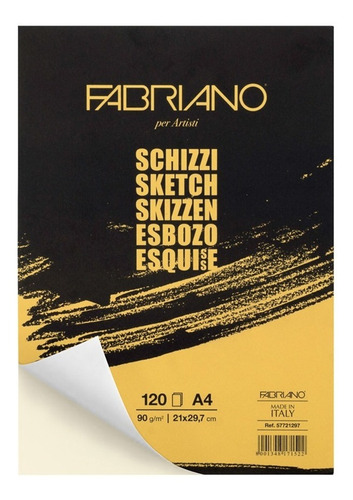Block Para Dibujo Fabriano Schizzi 21x29.7cm (a4) 90 Gm 