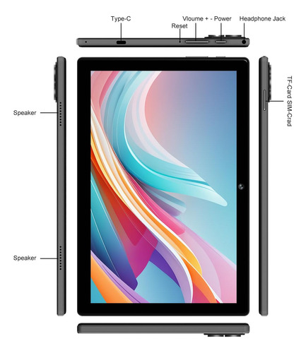 Tablet Crelander 10.1 Android 13 De 12 Gb+512 Gb 4g Lte En N